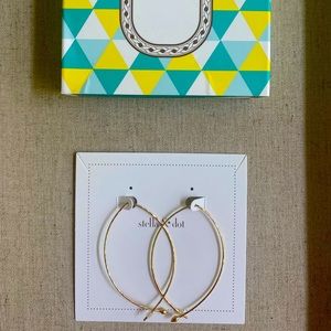 Stella & Dot Hammered Large Hoops